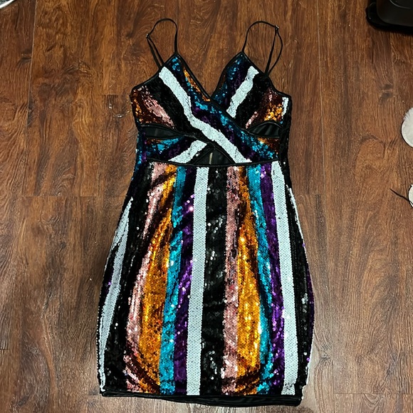 Striped sequin dress - NWOT - Picture 1 of 4